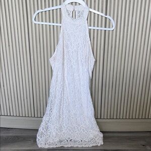 Abercrombie & Fitch White Lace Halter Dress